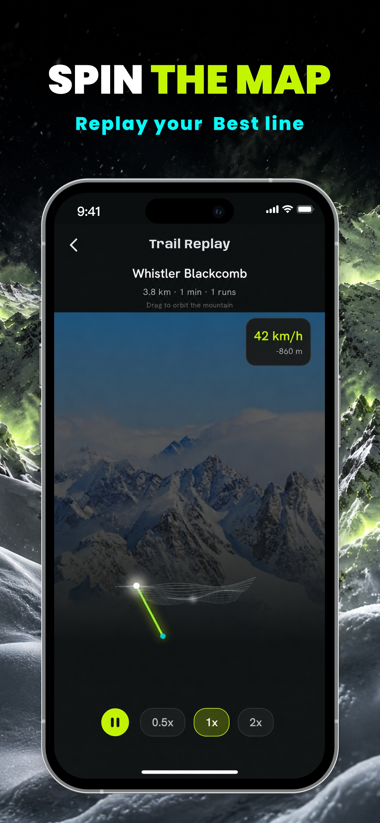 3D trail replay